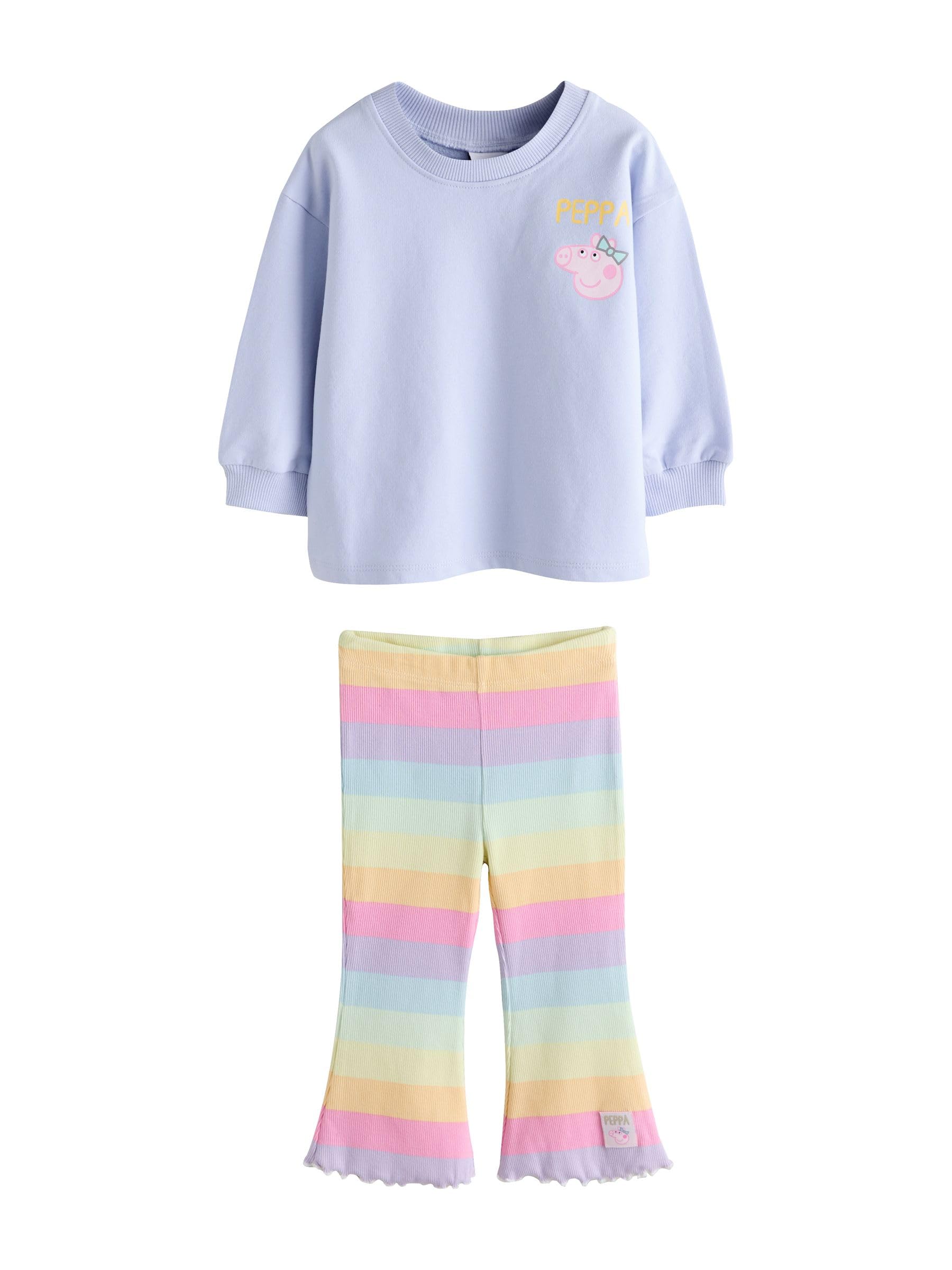 NEXT Mädchen Peppa Wutz Langarmoberteil und ausgestellte Leggings