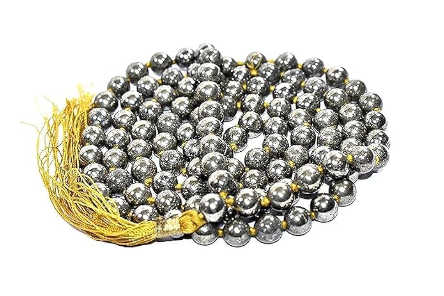 REBUY Golden Pyrite Necklace Meditation Beads & Crystal Healing Stone Mala Pyrite Mala 8 Mm For Unisex Adult (B08BWSQ25J) Amazon Price History, Amazon Price Tracker