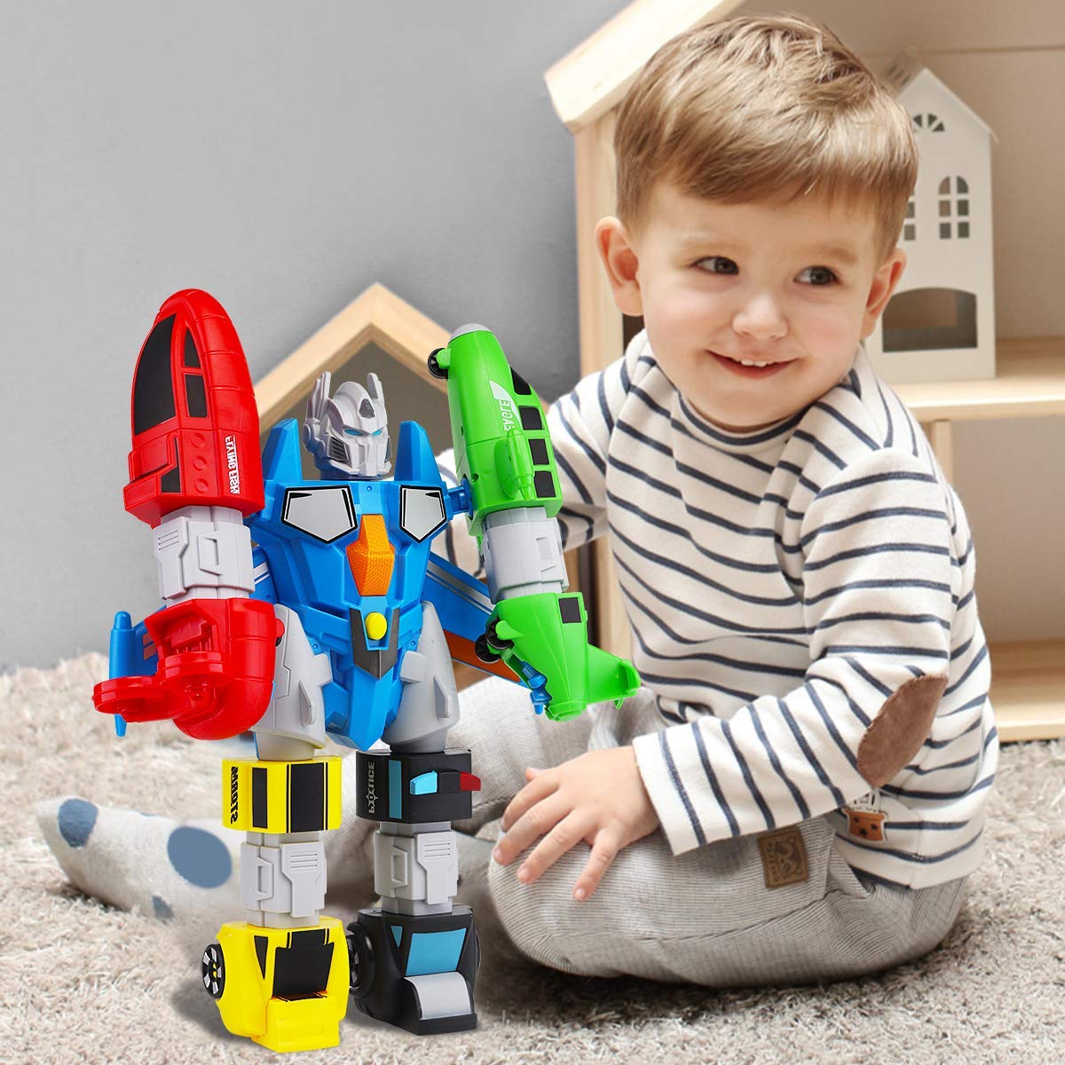 Buy QUERCITRON 5in1 Vehicles Playset Toy, Transform into