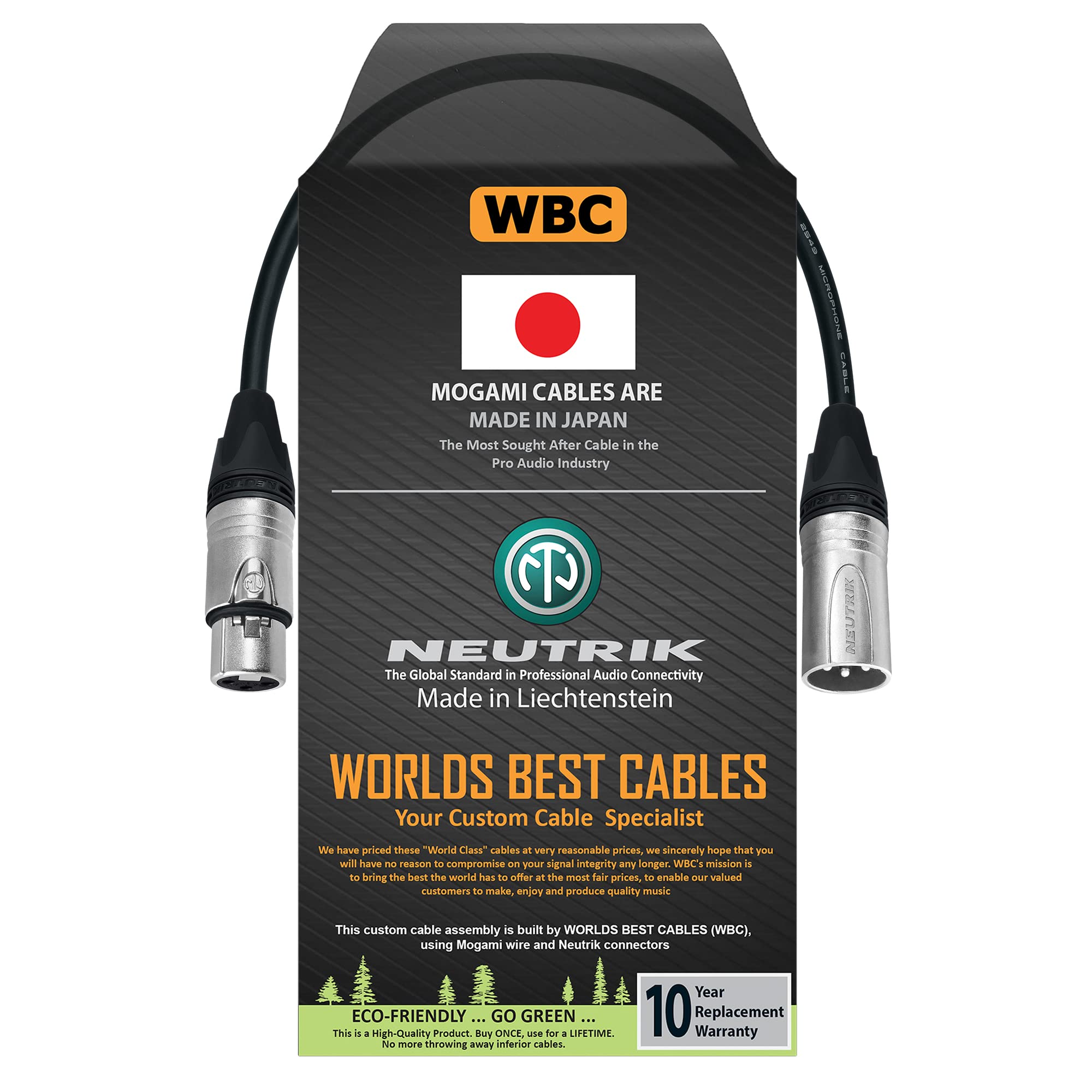 Amazon.com: WORLDS BEST CABLES: Mogami 2549 - Neutrik Silver XLR