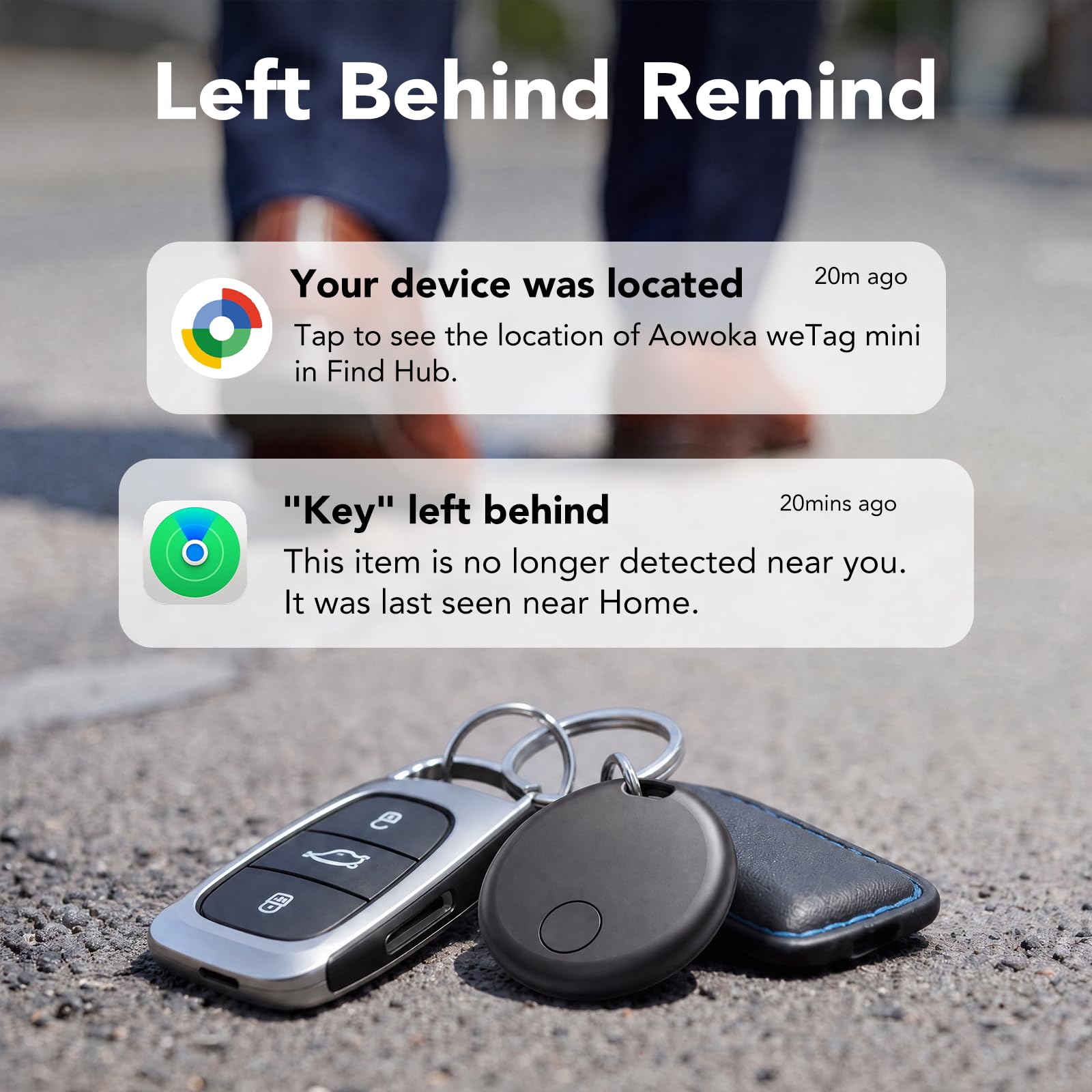 Smart Traceur Tag Lot de 4, Compatible avec Apple Find My et Google Find Hub, Localisateur Bluetooth Android & iOS, Batterie Remplaçable, Étanche IP68, pour Clés, Portefeuilles, Valises et Sacs