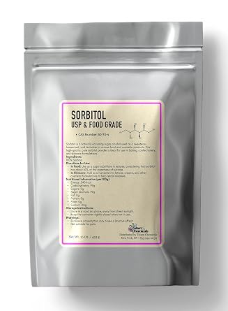 مسحوق السوربيتول النقي الغذاء الصف - 16 Oz/453 g - مسحوق السكر البديل - مسحوق السوربيتول السكر للخبز - تركيبات العناية بالبشرة & مسحوق السكر - منخفضة السعرات الحرارية التحلية من قبل Talsen المواد الكيميائية