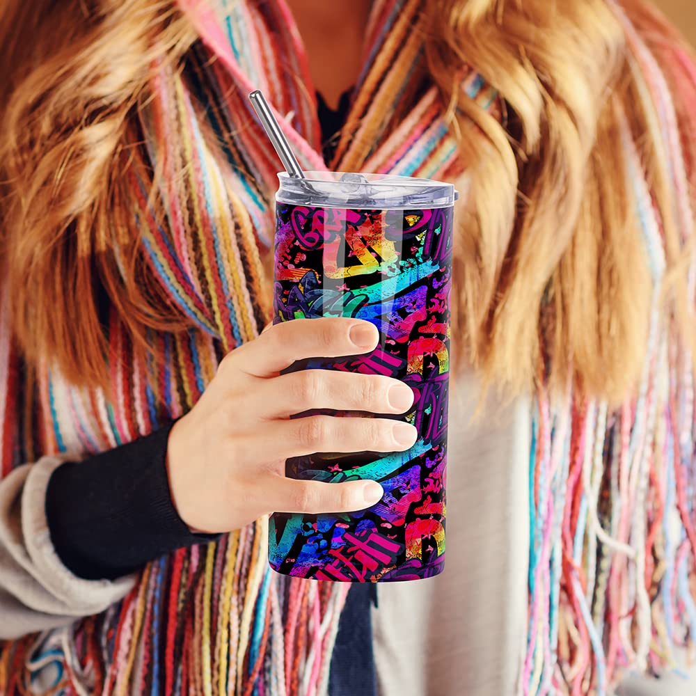 Craft Express 16 OZ Sublimation Tumblers Blanks Skinny Straight Glossy White-Stainless Steel Kids Tumblers Cups Mugs Perfect for Tumbler Heat Press Crafting-Set of 4