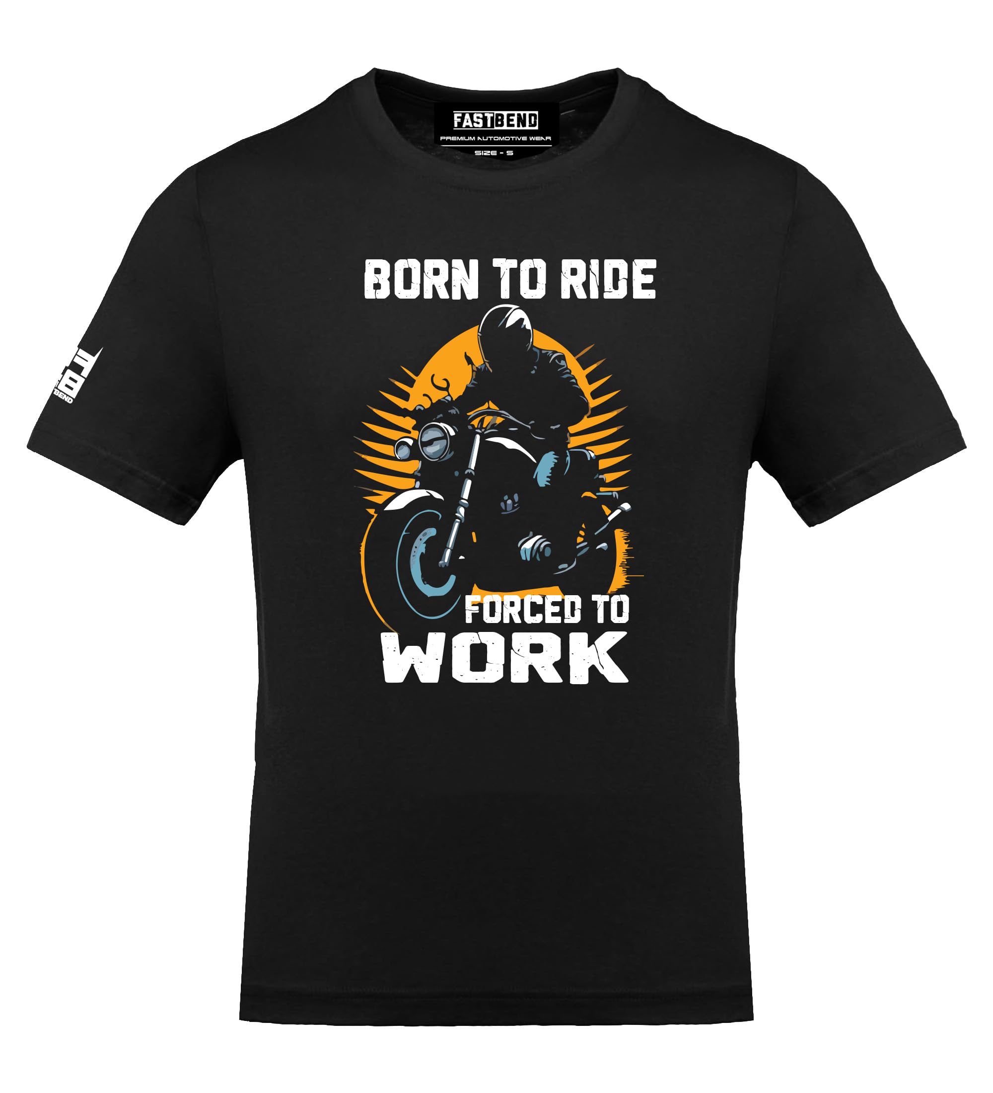 FastBendBorn to Ride Bike Premium Cotton T-Shirt | Stylish Men & Women Clothing Trendy Designs Comfortable Apparel | Durable Thirt for Casual Wear | Unique Patterns Fashionable Tee