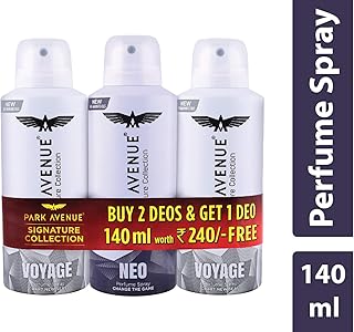 Park Avenue Men Vanilla Scent Deodorant Spray (140Ml *3), Pack Of 1