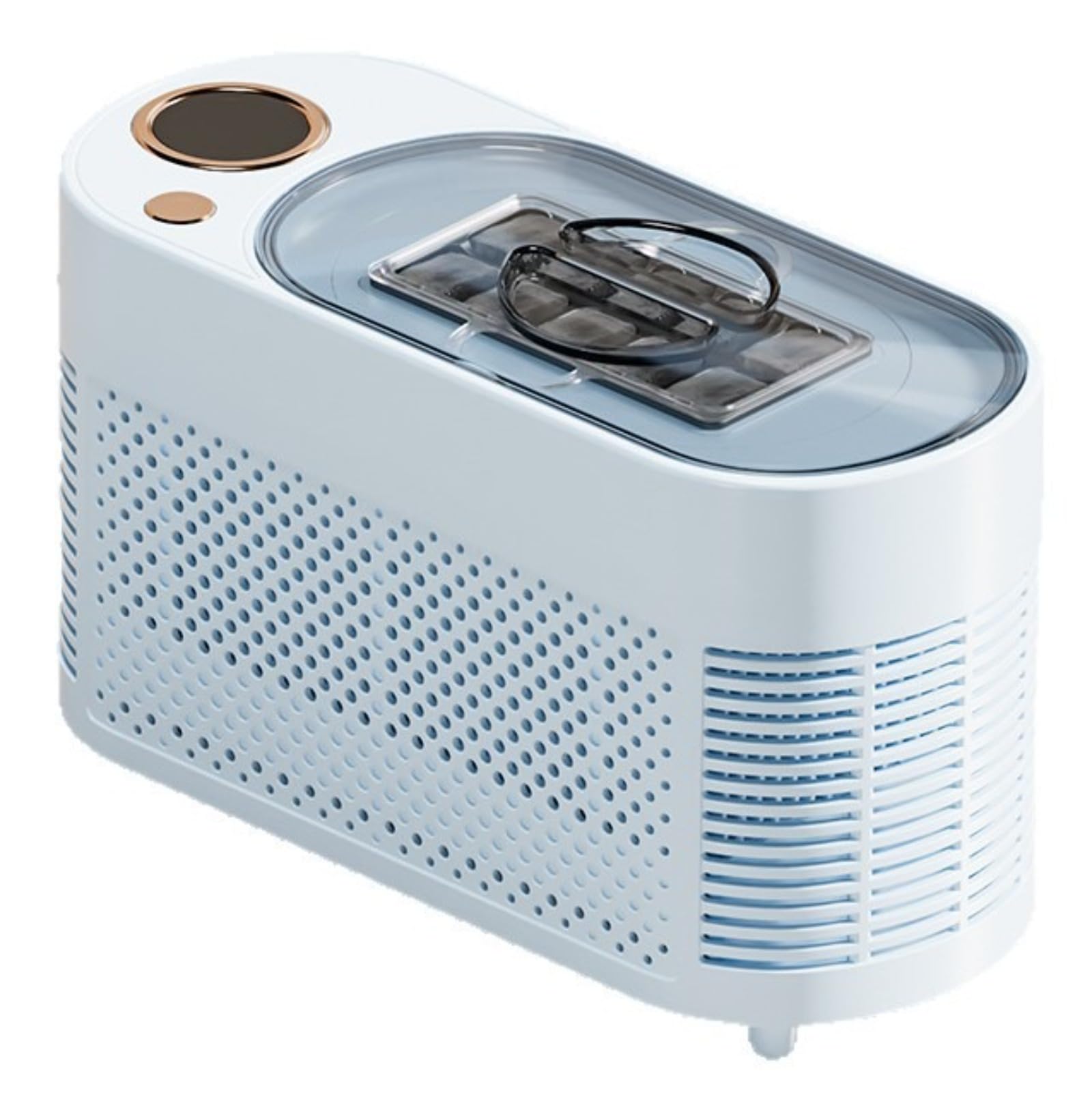 Macchina per ghiaccio portatile, produce rapidamente 10 cubetti di ghiaccio, ideale per casa, ufficio, campeggio e auto, blu