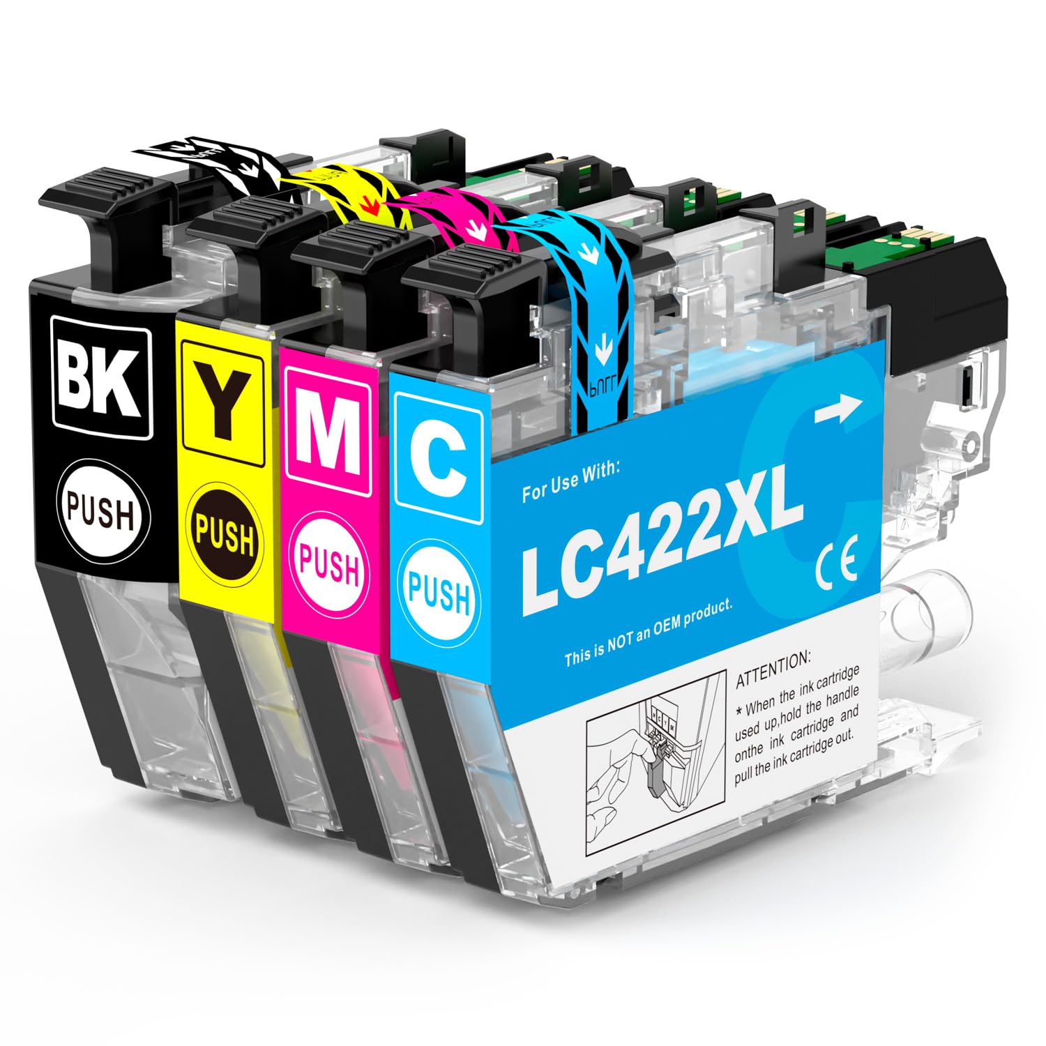 LC422 Ink Cartridges Compatible With Brother MFC-J5340DW, J5345DW, J5740DW Printers - 4 Color Set, Non-OEM