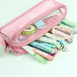 Suporte de caneta de camada dupla, porta-lápis de grande capacidade para acessórios de organizador de mesa de escritório, estilo 4