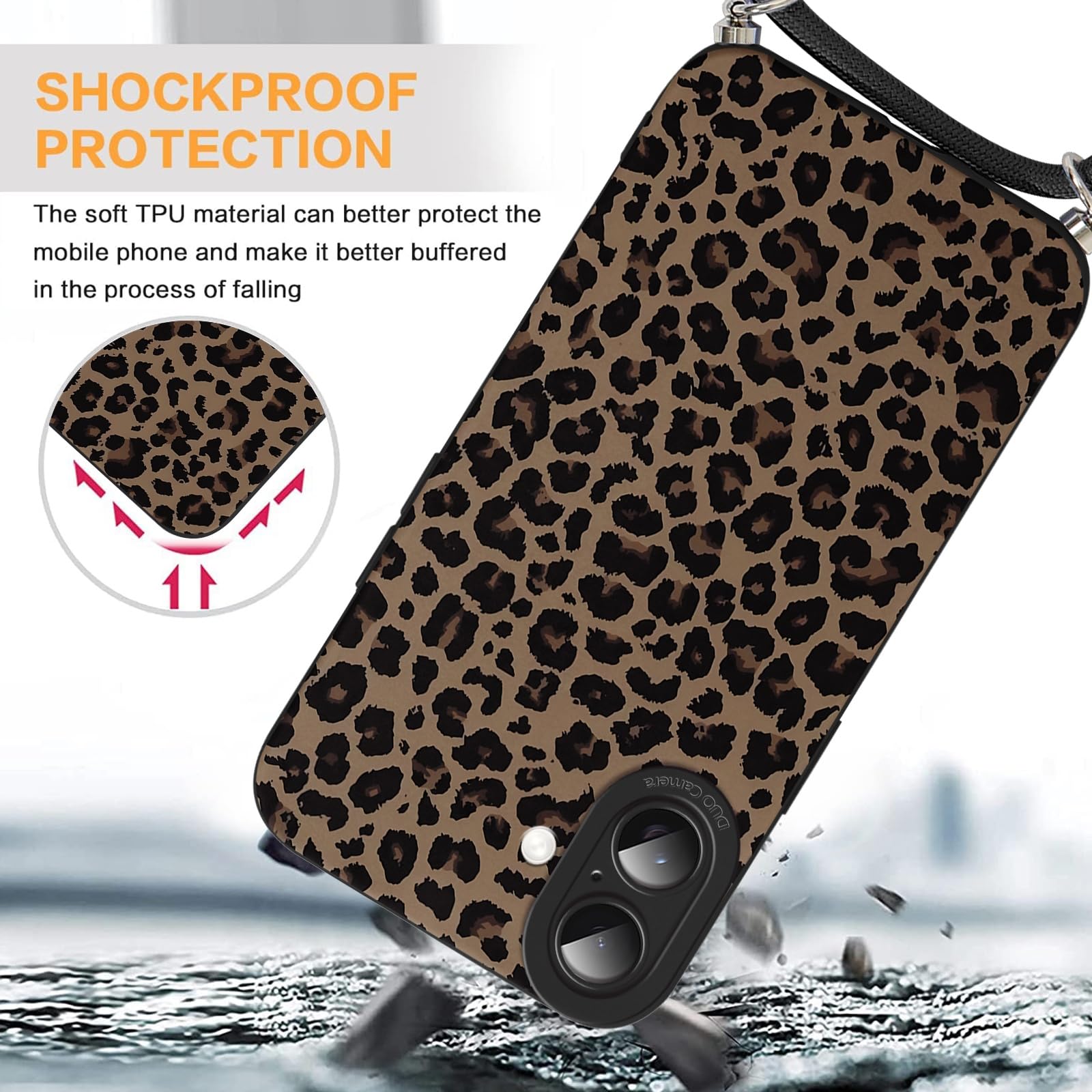Coque IPhone 12 Pro Max 6.7'' Avec Cordon Réglable - Silicone Esthétique Kaki, Protection Caméra Et Anti-Choc, Style Crossbody
