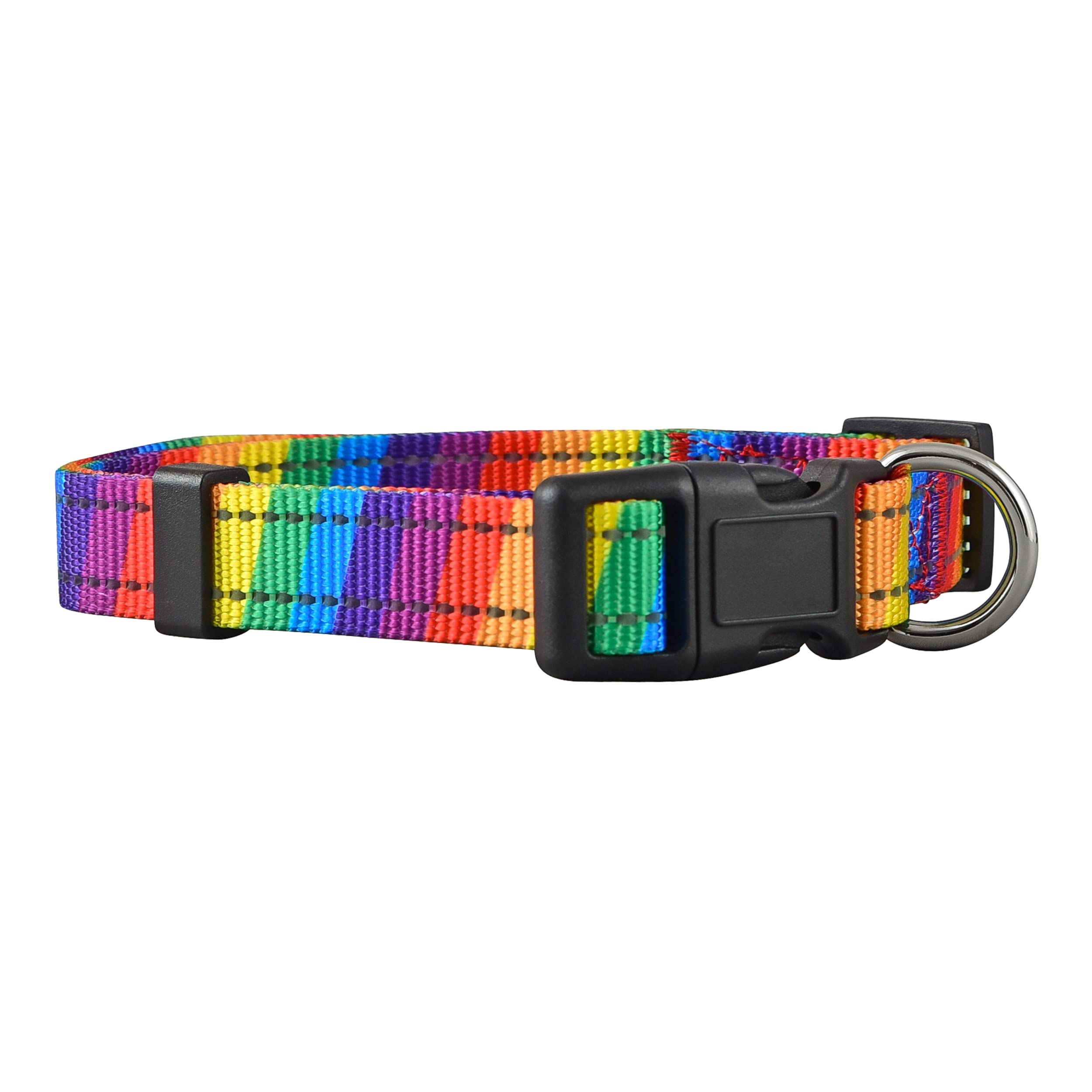 Native Pup Reflective Dog Collars (Large, Rainbow)