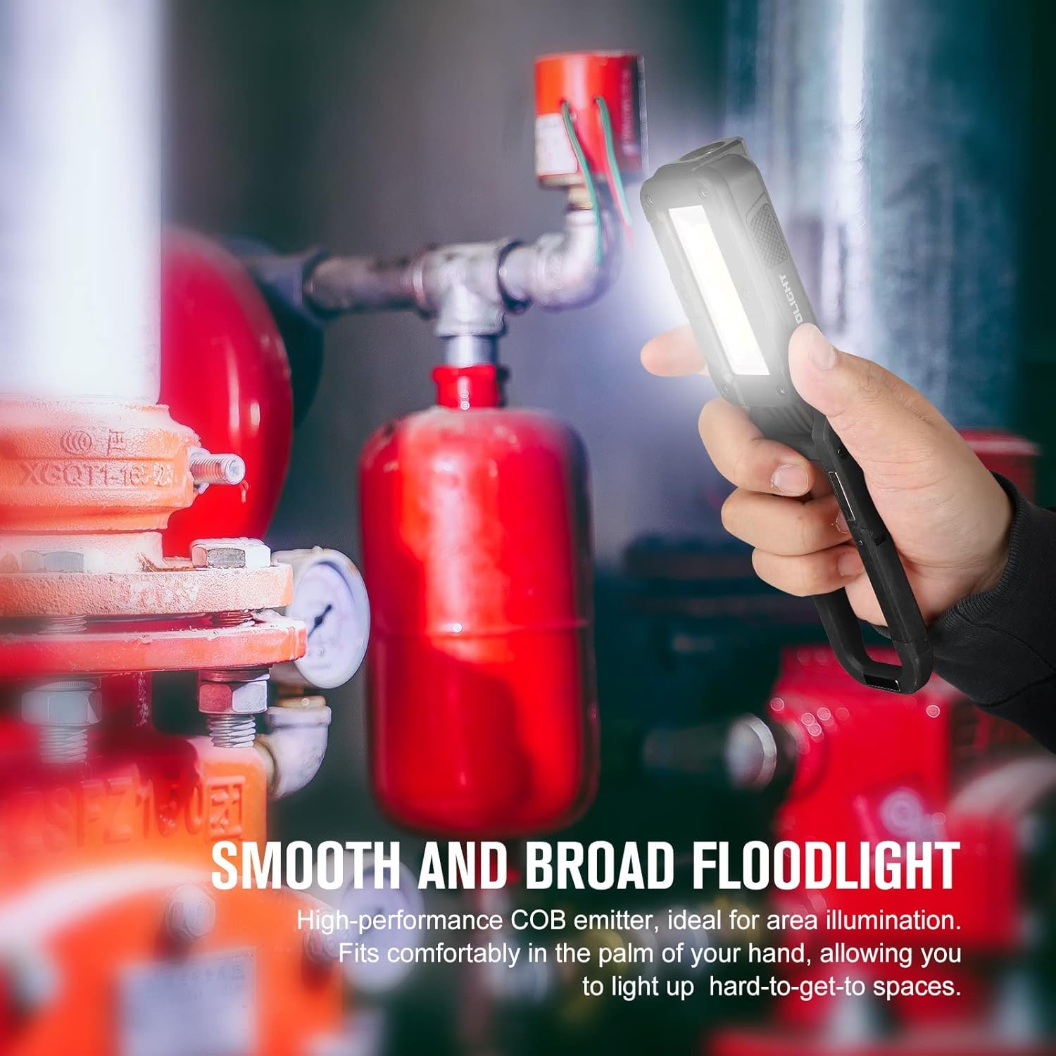 OLIGHT Swivel 400 Lumens LED Compact Rechargeable Magnetic COB Work Light, Adjustable Stand with Magnetic Base and Hanging Hook, 90 Hours Lasting Power, Job Site Lighting for Camping (Black) - Image 3