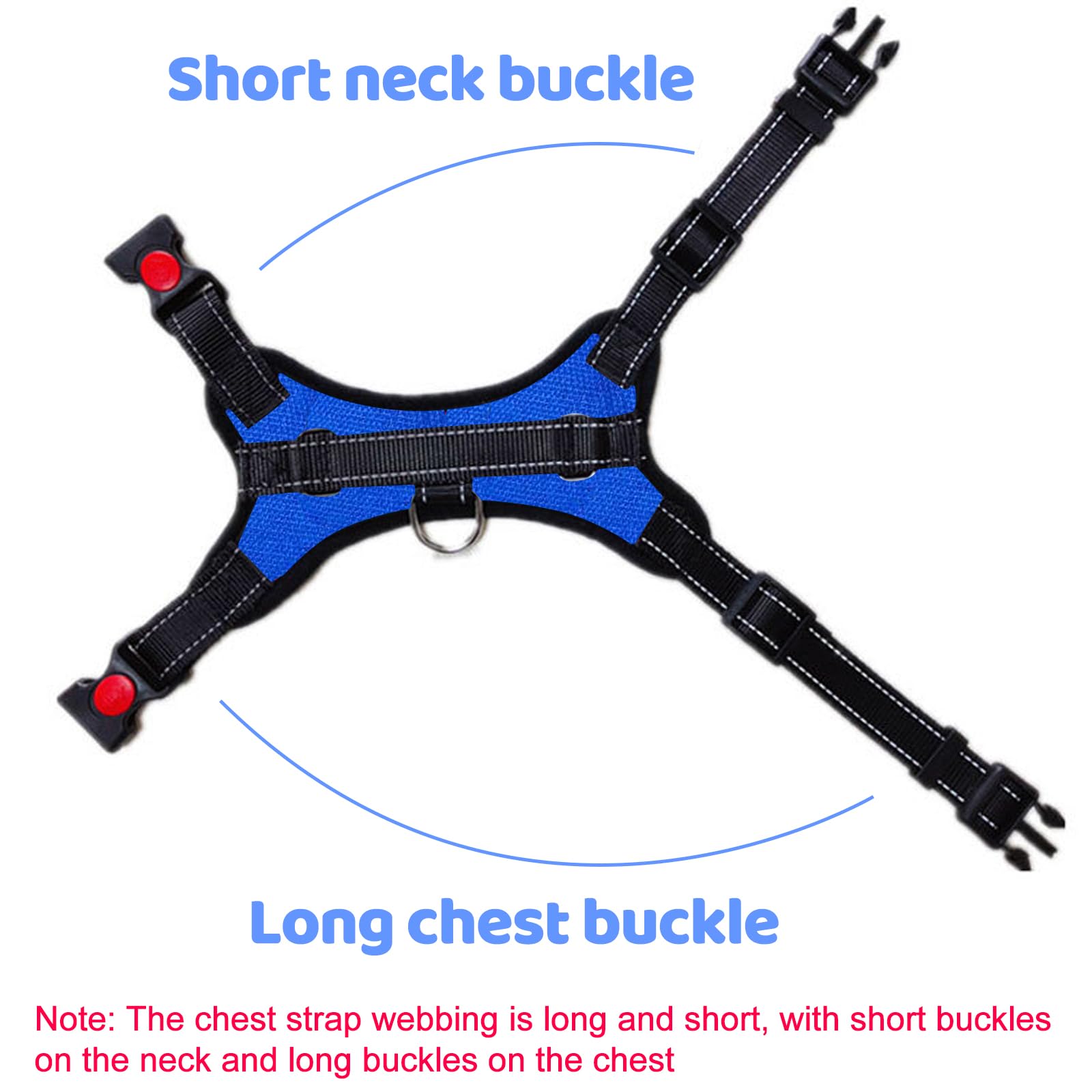 DAVBNM Dog Harness No Pull, Adjustable Assistance Service Dog Vest with Safety Buckle - Image 4