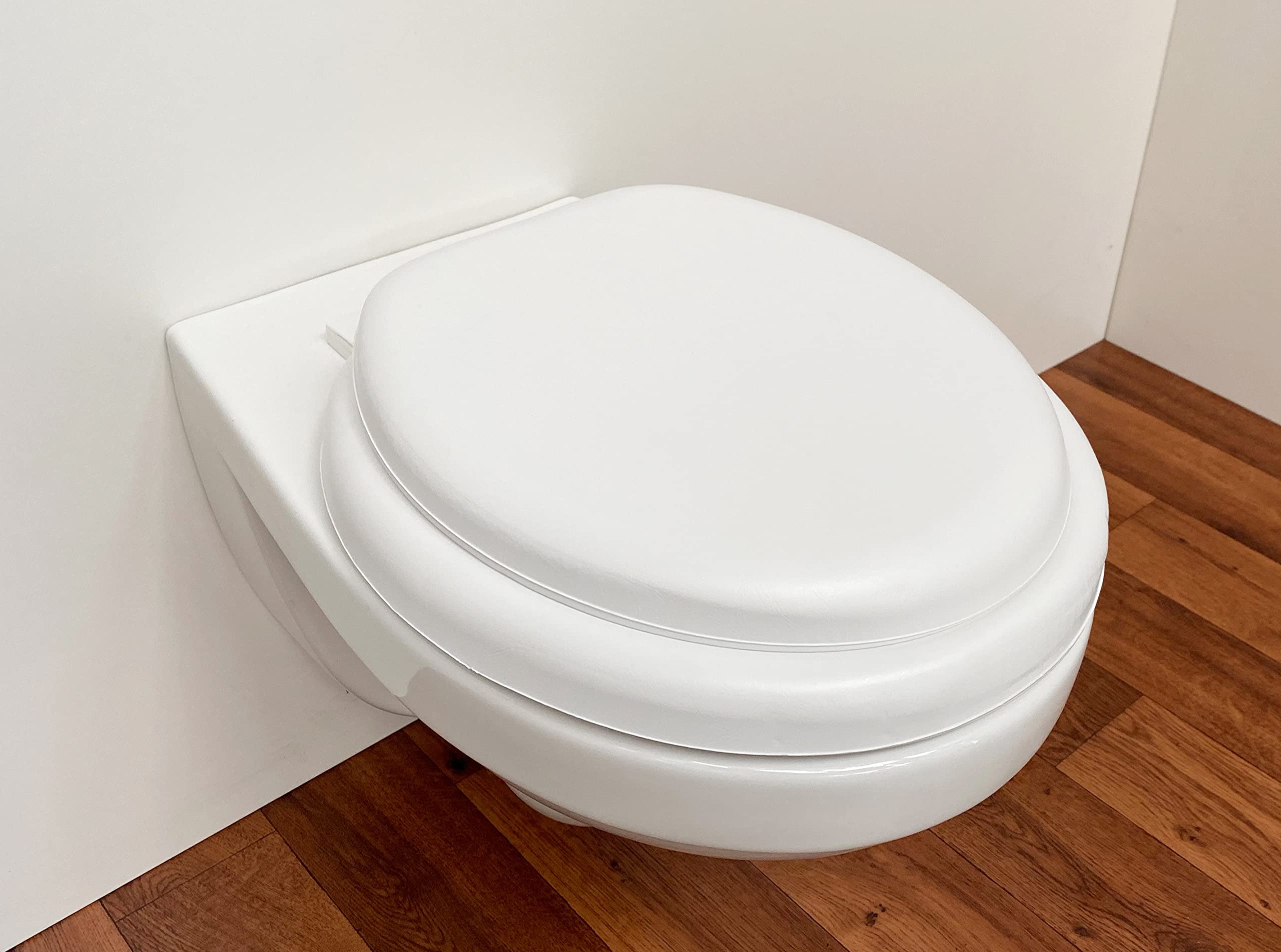 ADOB Soft WC Sitz gepolstert weich Lugano Plus Farbe Weiss extra stabil bis 200 kg belastbar