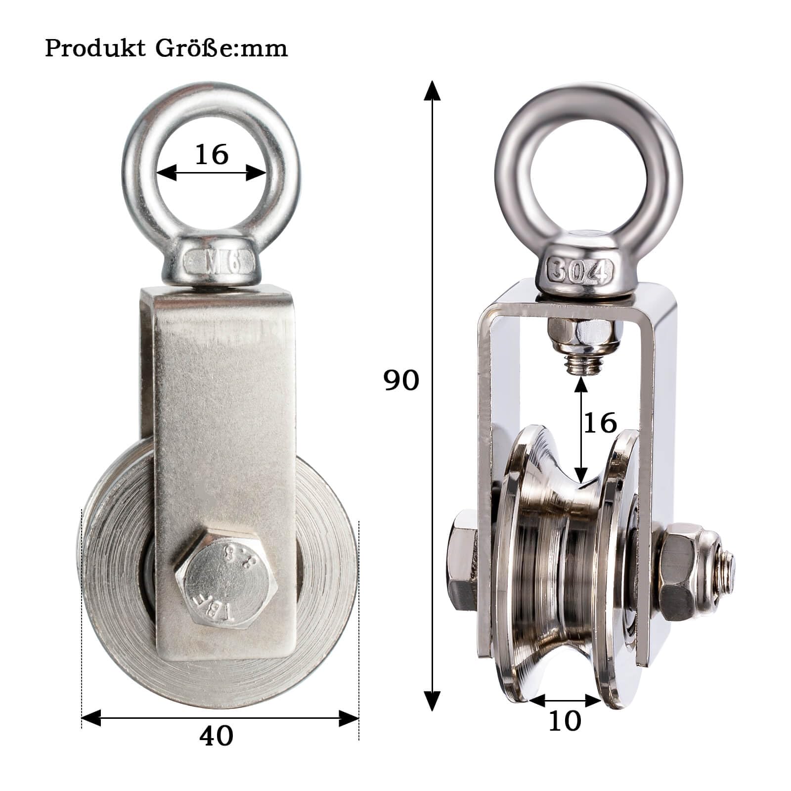 Poulie à Vis Unique TERF 45 Mm - Pour Corde à Linge Intérieure/extérieure - Installation Facile Et Durable