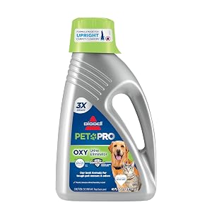 Bissell PET PRO OXY Urine Eliminator with Febreze Carpet Deep Clean Solution with StainProtect Technology for use in