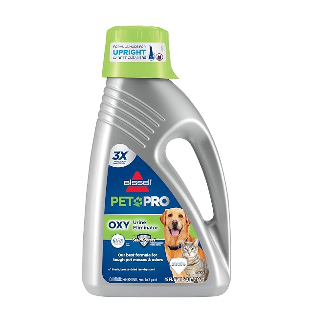 Bissell PET PRO OXY Urine Eliminator with Febreze Carpet Deep Clean Solution with StainProtect Technology for use in