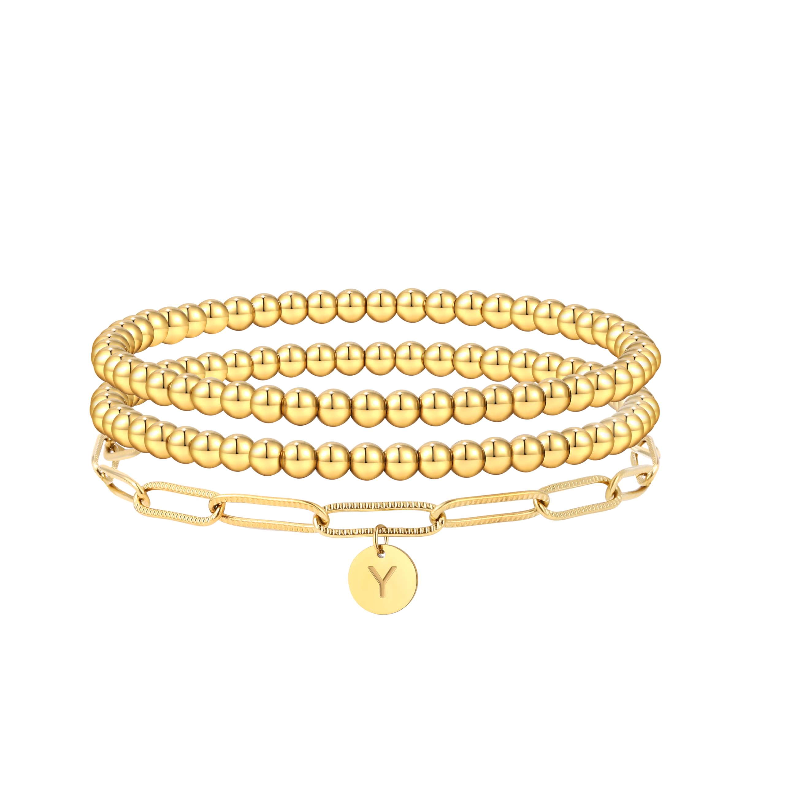 Bracelet stretch perles sans fermoir ajustable pour éviter la rouille - 8