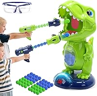 Vista 9 de EagleStone Juguetes de disparo de dinosaurios movibles de acción triceratops, juegos de disparos para niños con registro de puntuación LCD y LED
