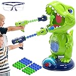 EagleStone Movable Dinosaur Shooting Toys for Kids,Electronic Target Shooting Games with 2 Pump Gun,48 Balls Party Favor Toys with Score Record, LED & Sound, Dino Toys Gift for Boys and Girls