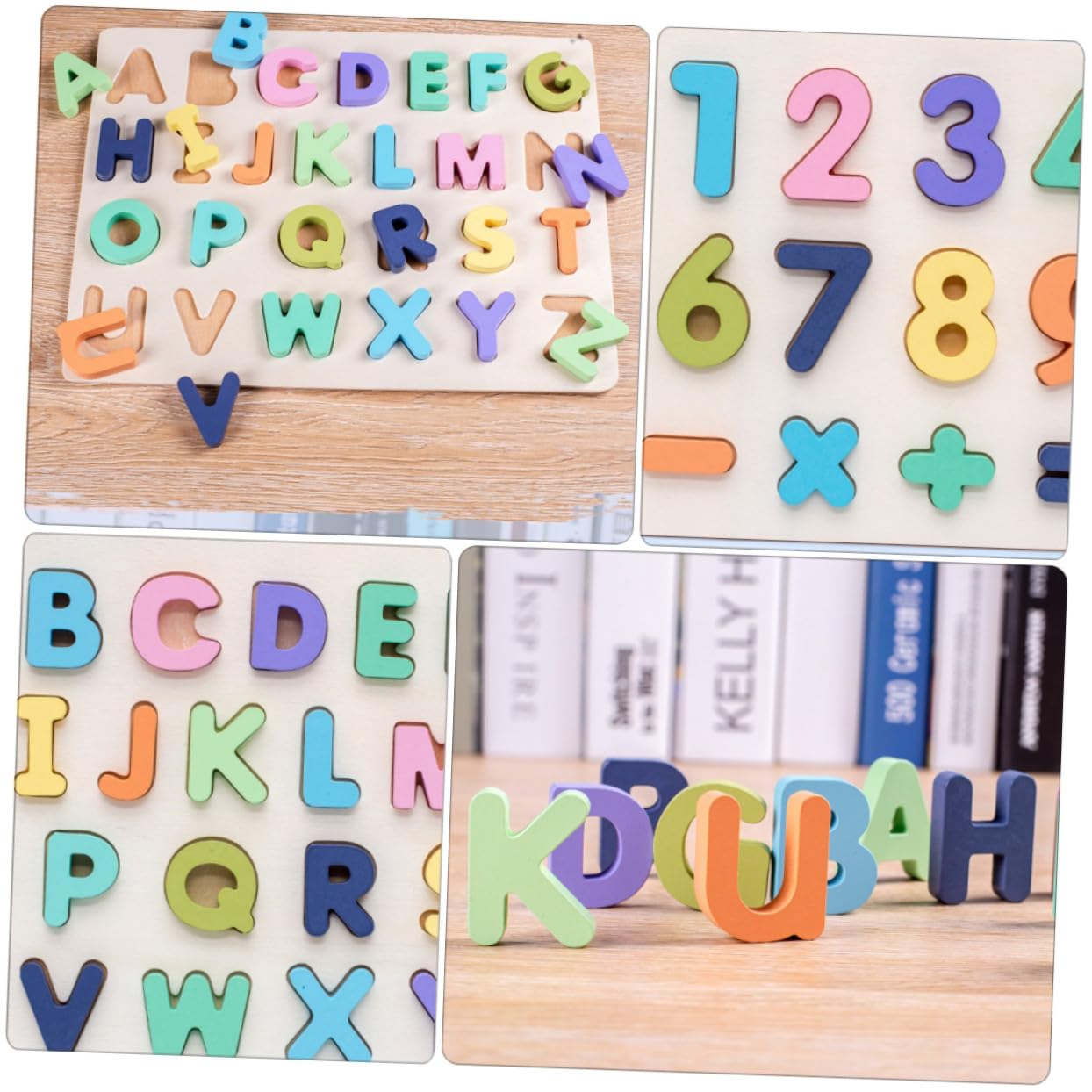 Educativo Bloques de Números y Letras para Rompecabezas Duradero Bloques Didácticos para Desarrollo Cognitivo y Aprendizaje Temprano Casa o Escuela