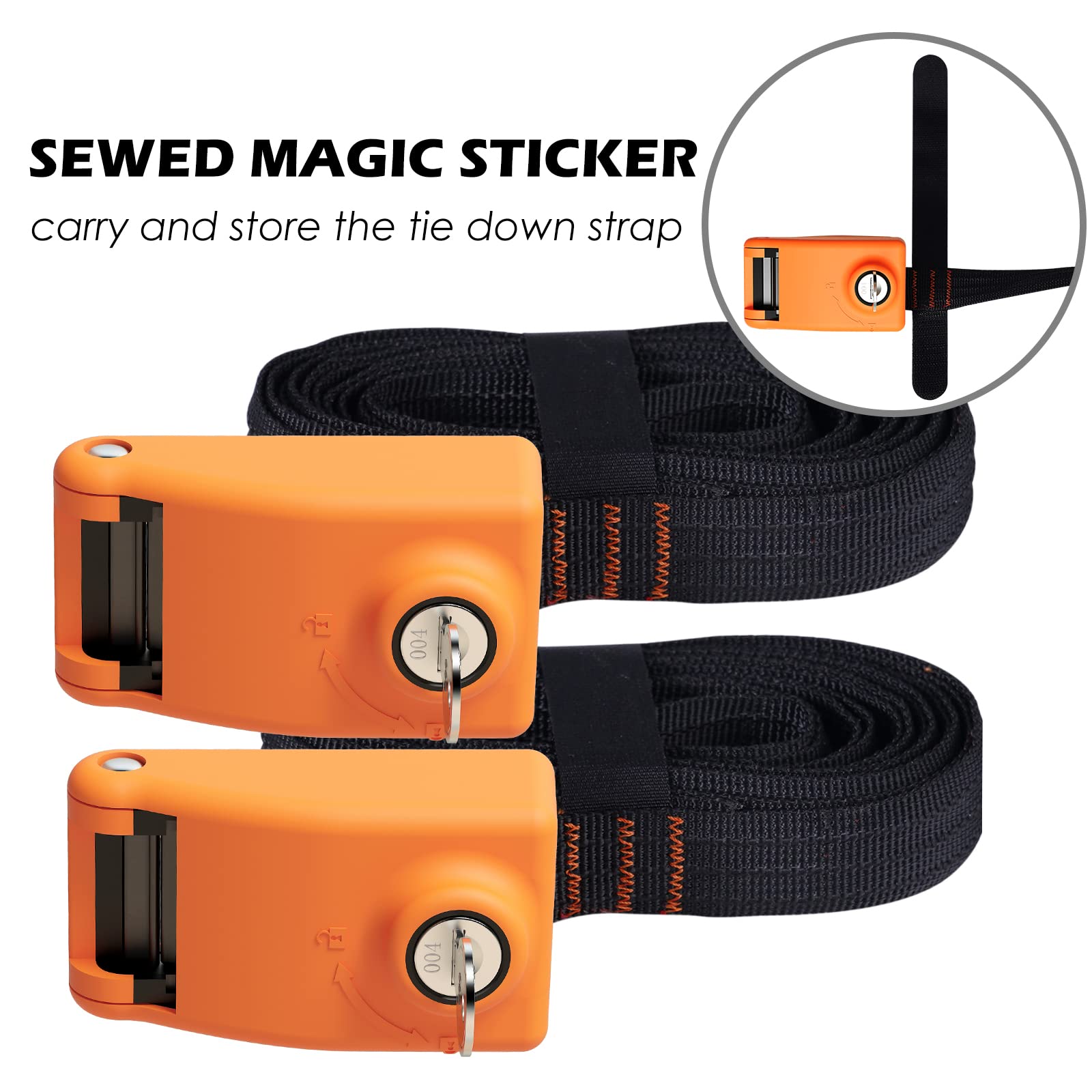 JINLLY Locking Tie Down Straps, 10FT Lockable Tie Down Strap with 3