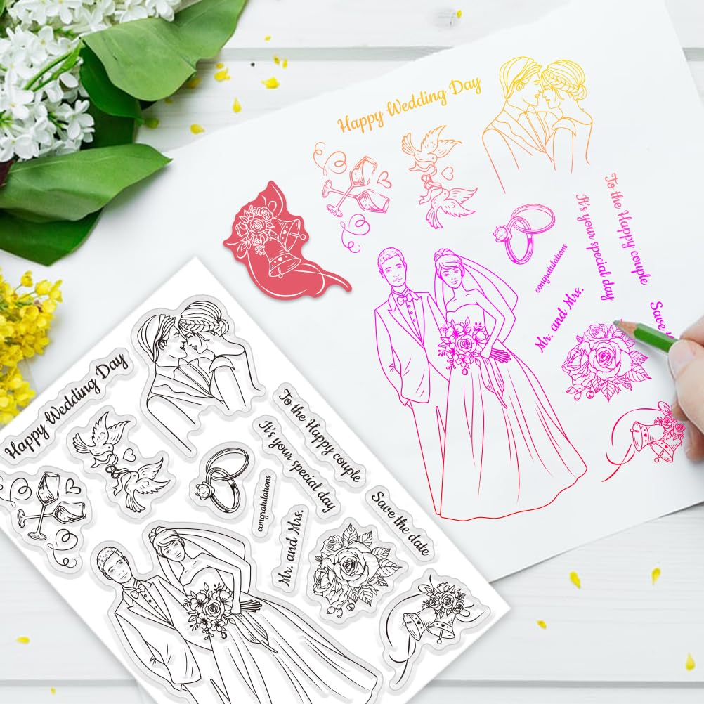 Set Timbri Trasparenti E Fustelle INFUNLY Per Biglietti Auguri, Parole Di Benedizione, Halloween, Natale, Compleanno, Fai Da Te, Scrapbooking