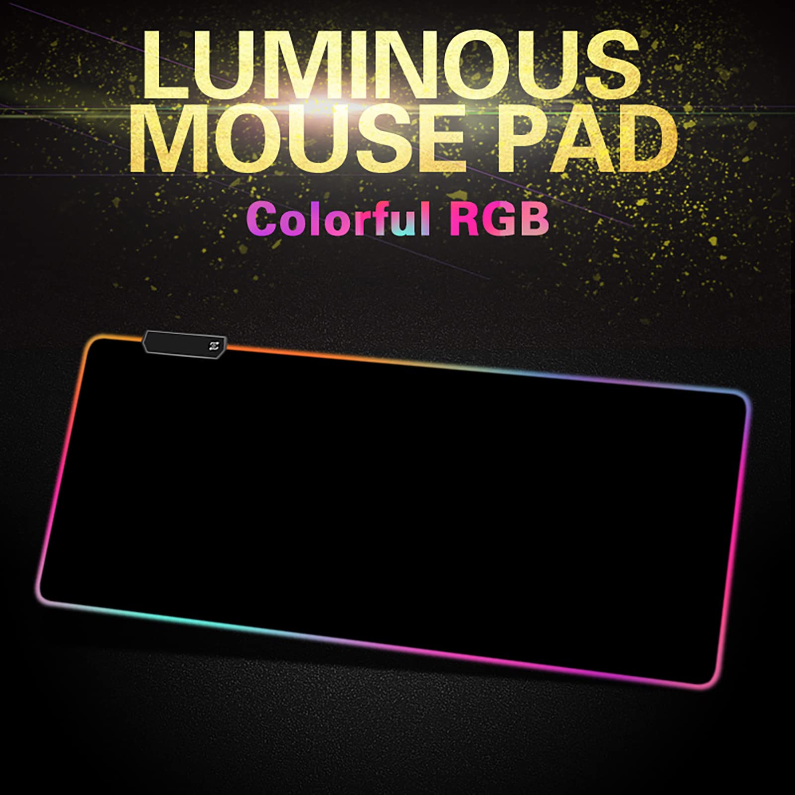 ELLENNE MOUSEPAD XXL RGB LED TAPPETINO GAMING 900X400MM STARS C04 | RGB TAPPETINO XXL - MOUSE PAD GIOCO GAMING 900X400 - LED 7 COLORI - 4 EFFETTI LUCI LAVABILE PER PC DESKTOP E LAPTOP STARS C04