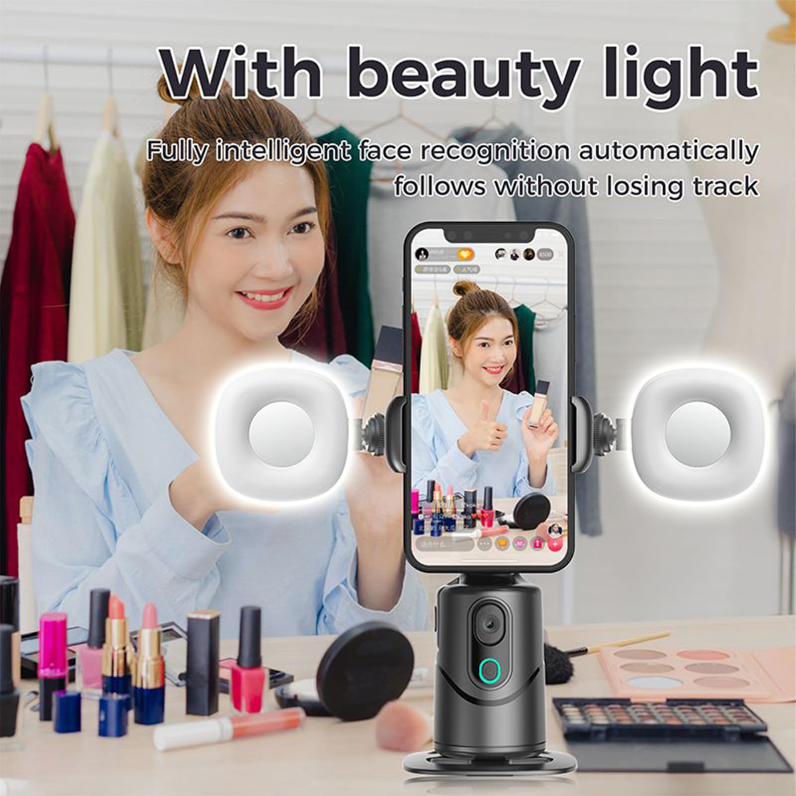 Gimbal Per Telefono Rotazione 360° a 3 assi e lunga autonomia | Riprese con stabilizzatore per smartphone Lunga Autonomia per Vlogger, Creatori, Live Streamer, Viaggi, Vlog, Corsa e