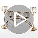 3 Arms Crystal Candle Holders, Arch Candlestick Table Candelabras Centerpieces for Wedding, Dinning Room, Cabinet Ornaments, Home Decoration, Gift (3-arm Arched Set, Gold) - Image 8