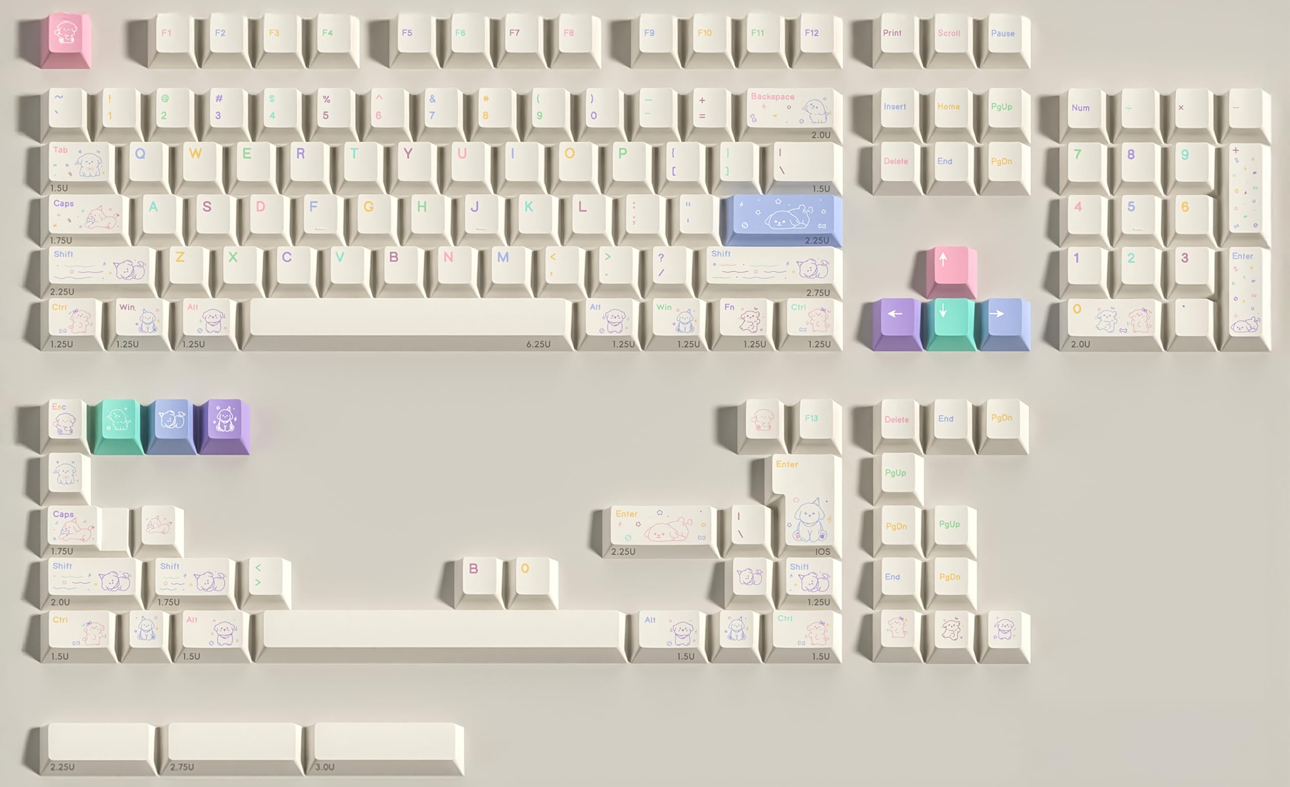 Amazon | WOBKEY Rainy 75 メカニカルキーボード(限定色モデル Luna