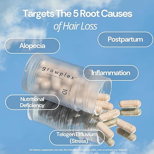 Miniatura 8 de Complex10 Suplemento de apoyo para el cabello con biotina, colágeno y 10 nutrientes esenciales, apoya un cabello saludable y de aspecto más fuerte,