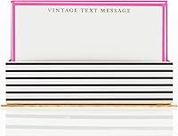 Graphique Vintage Text Flat Note Cards with Gold Foil - 50 Count Stationery Set, Matching Envelopes for Thank Yous & Invites, 5.625x3.5"