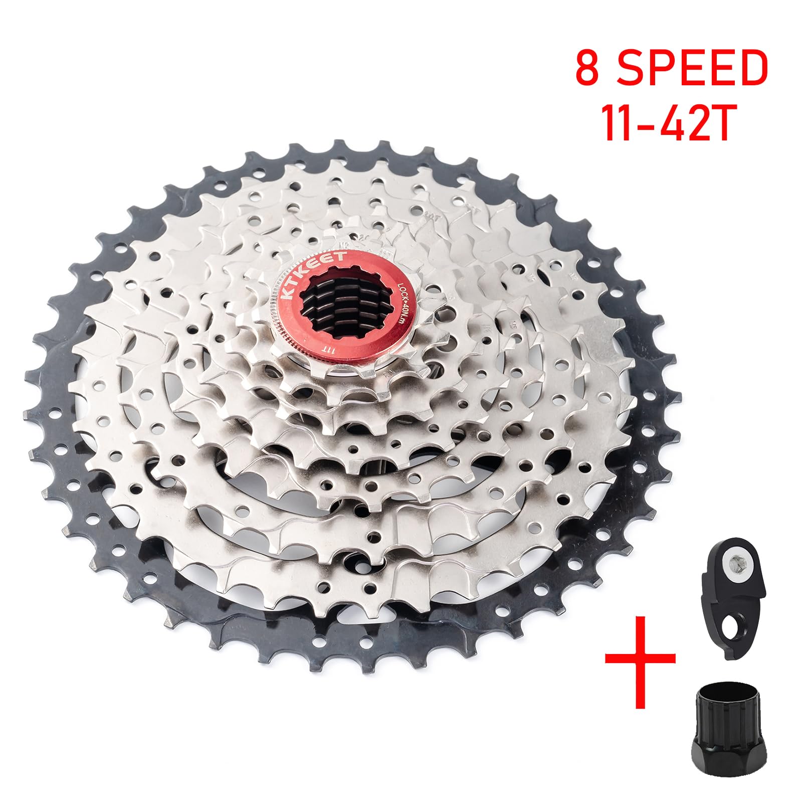 Cassetta a 8 velocità per mountain bike, 11-30T/32T/34T/36T/40T/42T/46T, pignone per bicicletta a 8 velocità, compatibile con Shimano Ultegra XT Sunrace Sram