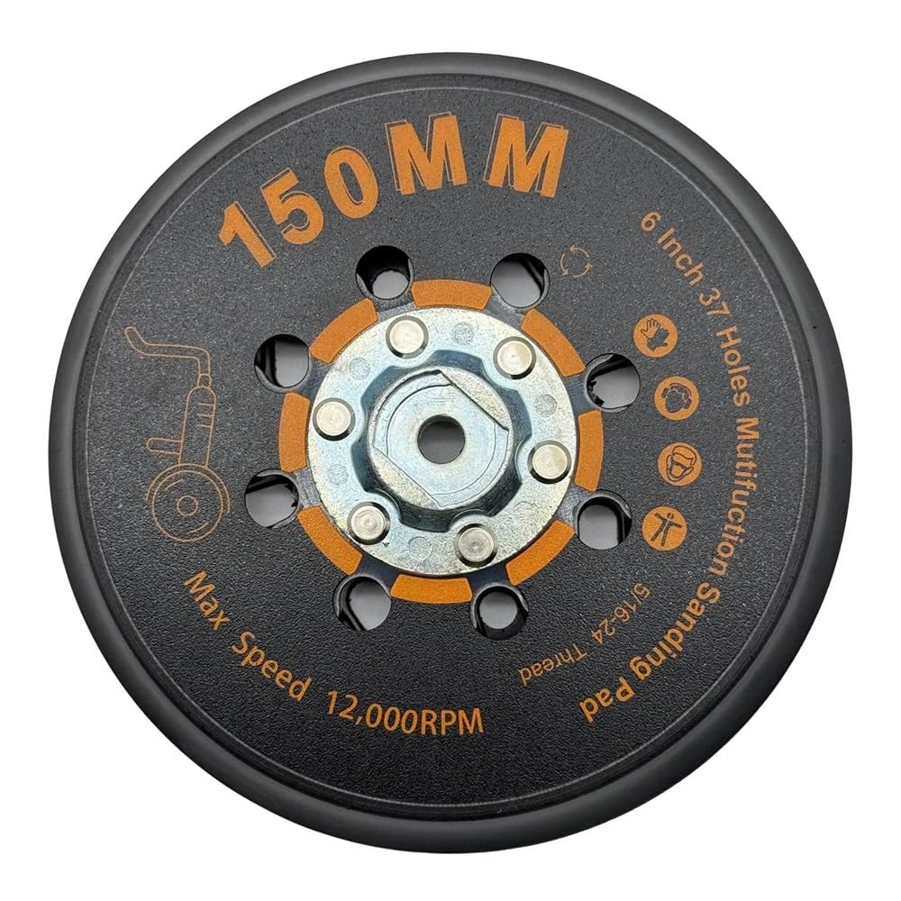 DIY Projects Backing Pad 6 Inch Disc Orbital Sander Backing Pad with Holes Accessory