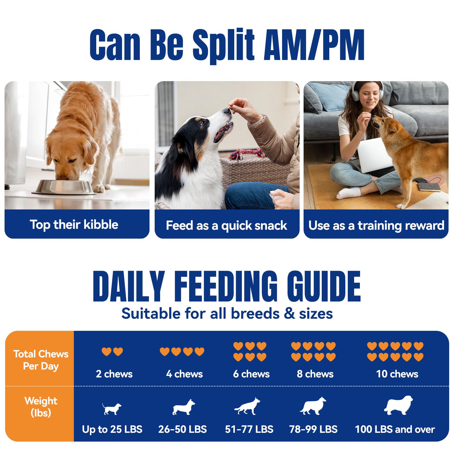 Muscle Gain Chews for Dogs, Weight Gain Supplement with Whey Protein & BCAA Amino Acids for Lean Muscle Support, Strength & Daily Vitality, Vitamins for Active & Bully Breeds, Bacon Flavor, 110 Count — Amazon image 5