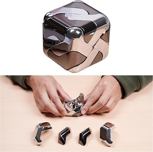 Rompecabezas de metal 3D-Brain-Teaser Toys caja de juguetes geniales para niños, niños, adolescentes, adultos, herramientas para TDAH y alivio del