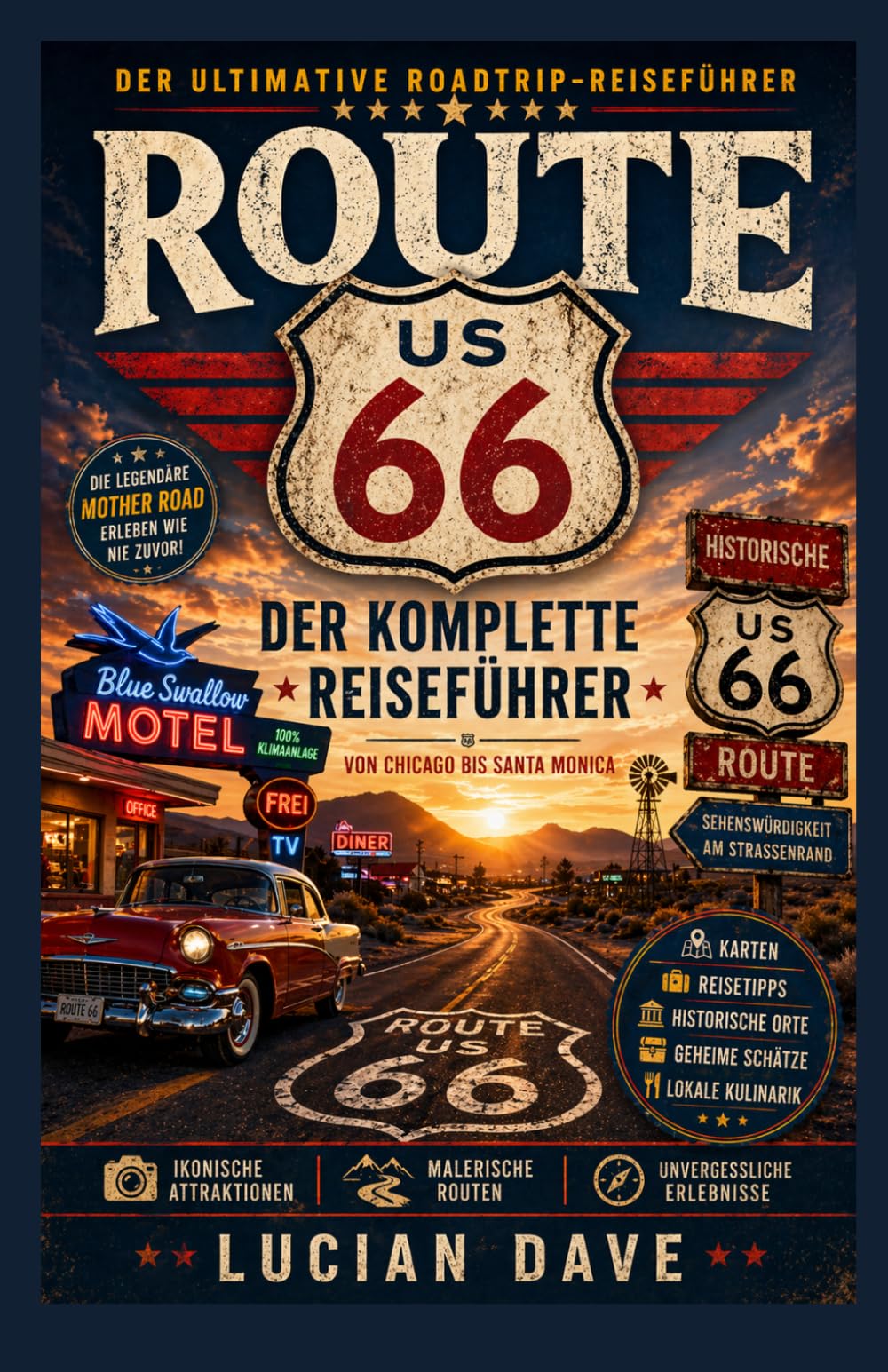 Route 66 Reiseführer 2026: Der ultimative Roadtrip-Planer mit Routenvorschlägen, Geheimtipps, malerischen Haltestellen, Restaurants, Wohnmobilrouten und Reisetipps von Chicago nach Santa Monica