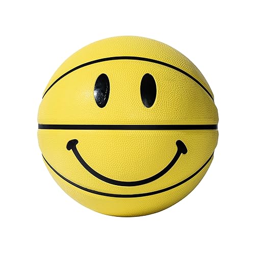 Indoor & Outdoor Rubber Basketball, Yellow, 29.5 Inch Official Size