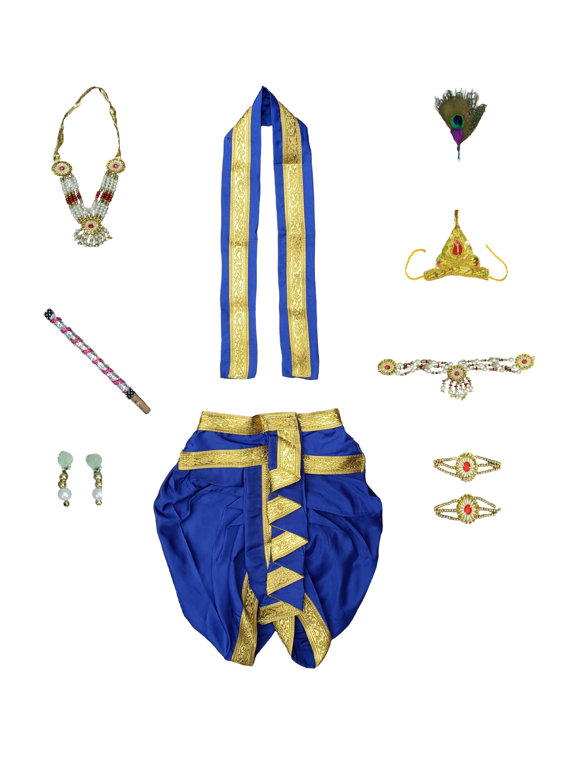 Fancy Design Hub Krishna Ji/Laddo Gopal,Dress/Costume for Kids & Boys with Accessories (Blue Color) (1 years to 2 years) (B0C971JNBF) Amazon Price History, Amazon Price Tracker