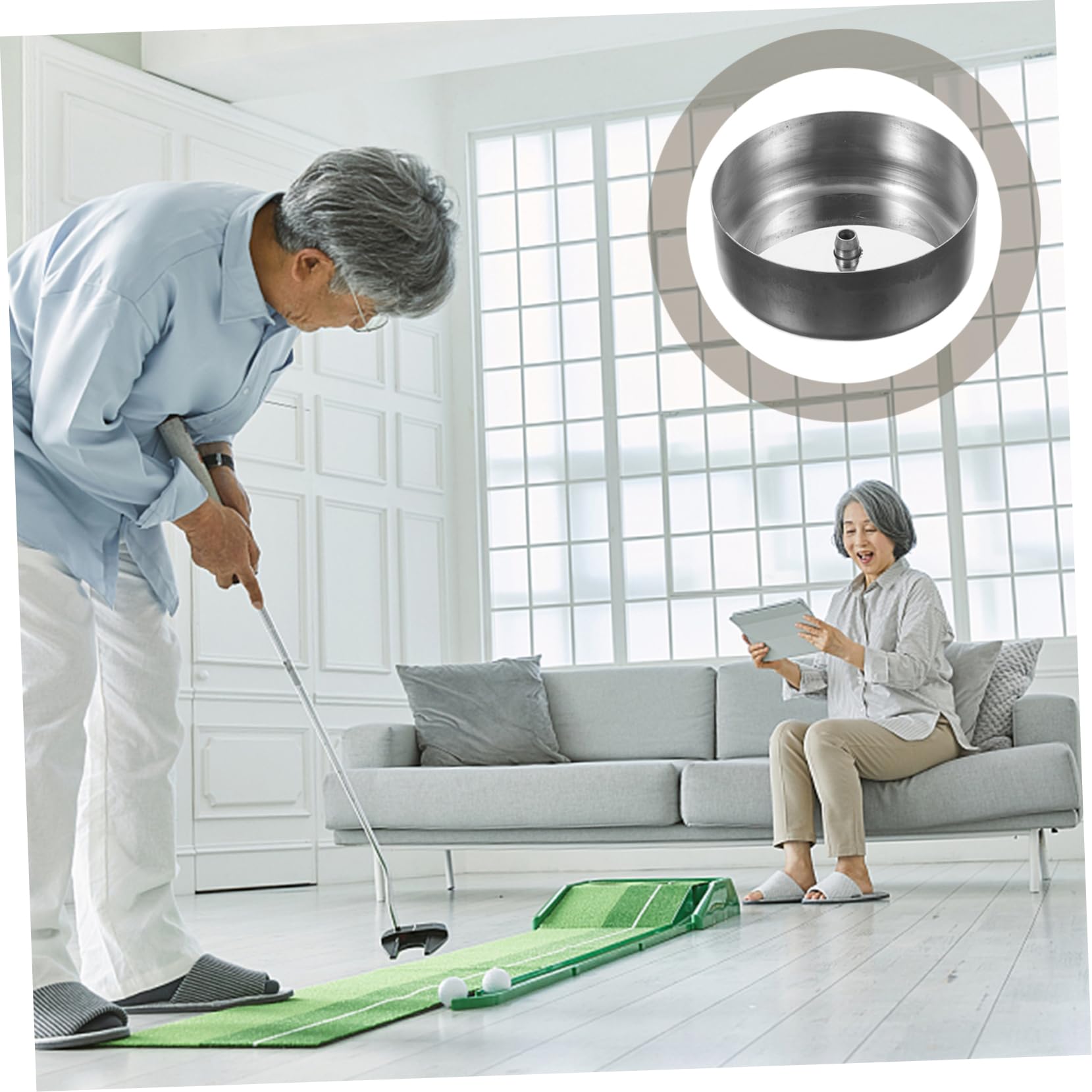 Toyvian 1juego Copa De Putting con Banderas Accesorio De Entrenamiento Práctica De Putting Casa y Exterior y para y Entrenamientos Profesionales