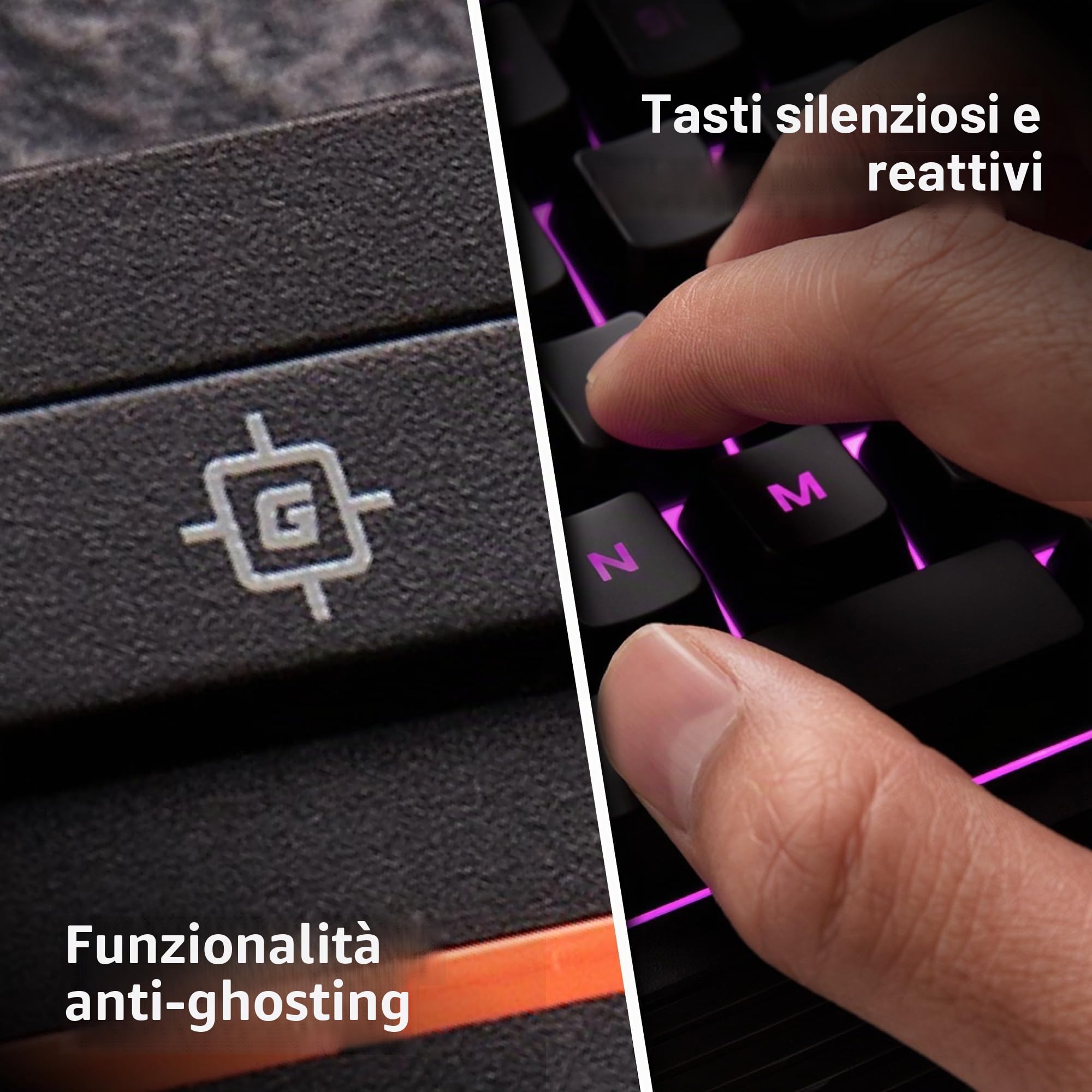 HyperX Alloy Core RGB, Tastiera da Gaming Cablata, 6 Effetti di Luce e 3 Livelli di Luminosità, Telaio di Plastica Rinforzata, Tasti Morbidi e Silenziosi, Resistente all'Acqua, Blocco Tastiera, Nera