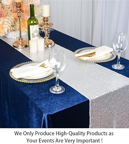 Vista 192 de Camino de mesa de lentejuelas doradas, 12 x 72 pulgadas, paquete de 15 caminos de mesa de boda con purpurina, camino de mesa dorado brillante