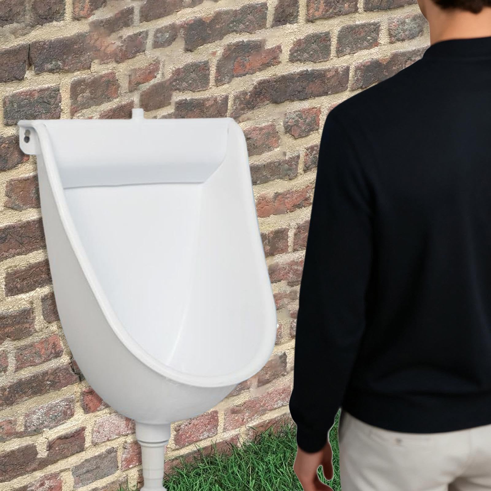 WC montato a parete, con funzione di scarico e separatore, orinatoio montato a parete, per uso esterno, casa, giardino, camper, appartamento, per papà, fidanzato, nonno