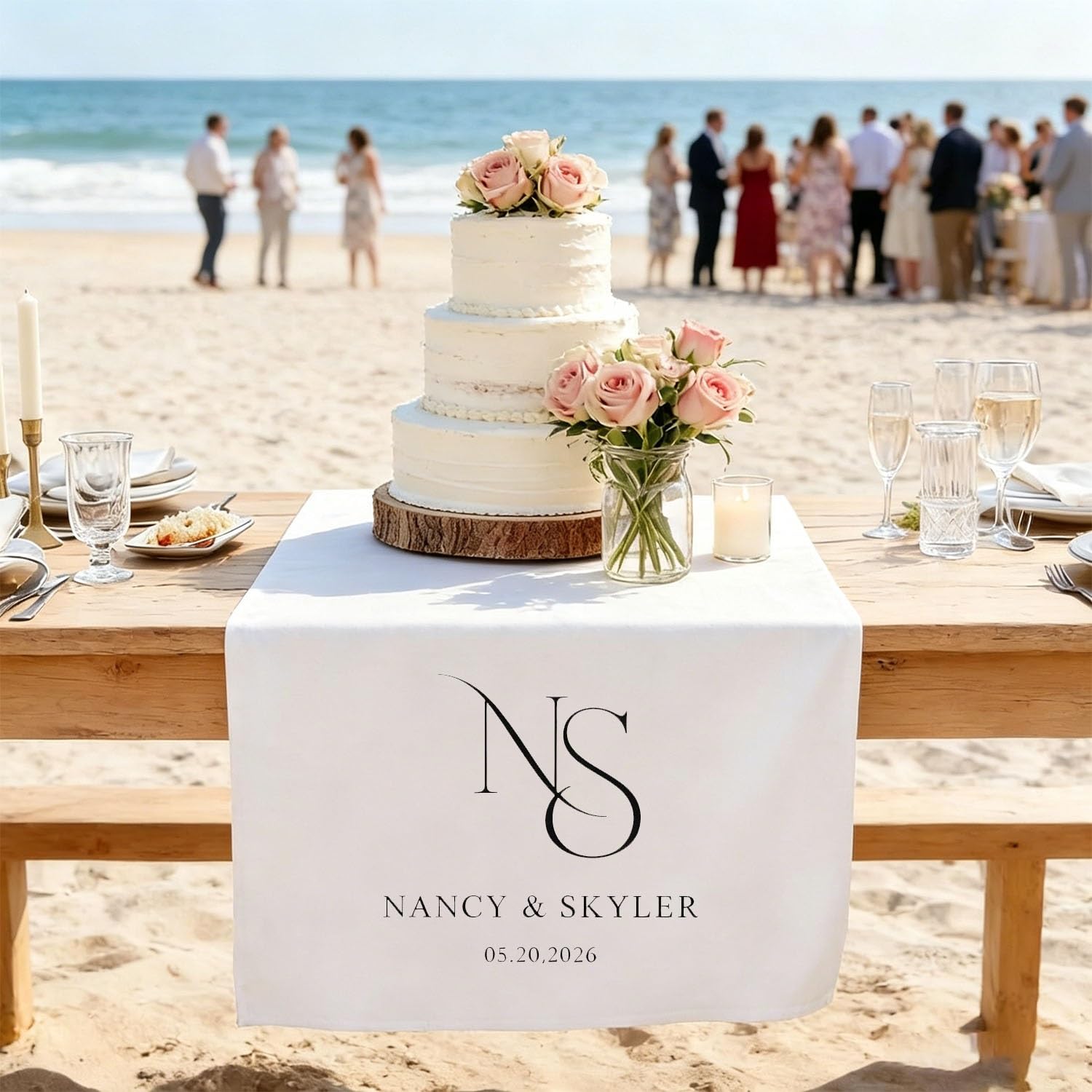 Custom Table Wedding Banner Runner For Bridal Dinner Decor