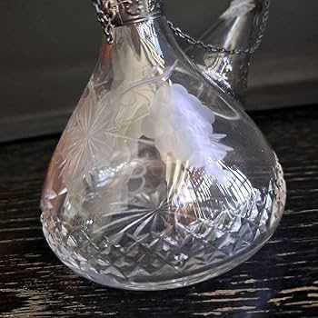 江戸　ギヤマンガラス　デキャンタ　象嵌切子　金具　蓋925　MASRlERA Amazon.co.jp: 江戸 ギヤマンガラス デキャンタ 象嵌切子 金具