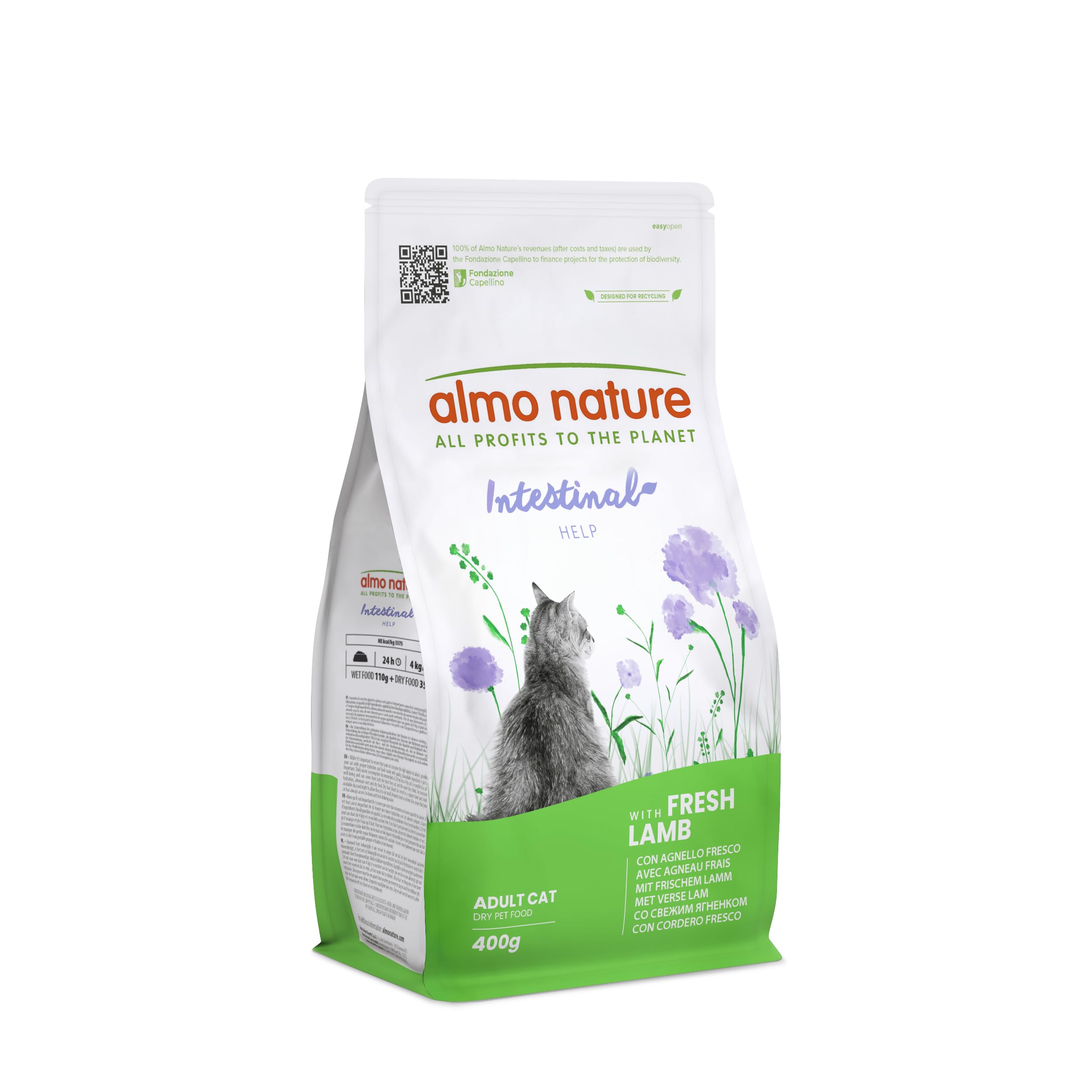 Almo Nature Croquettes Intestinal Help pour Chat à l'Agneau - 400g
