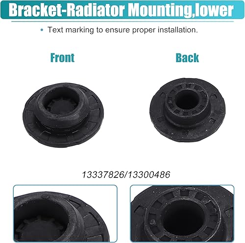 Miniatura 6 de X AUTOHAUX 2 Unidades Soporte inferior del radiador con cojinete de goma Radiato para Chevrolet Cruze Limited 2016 para Chevy Cruze 2011-2015 para