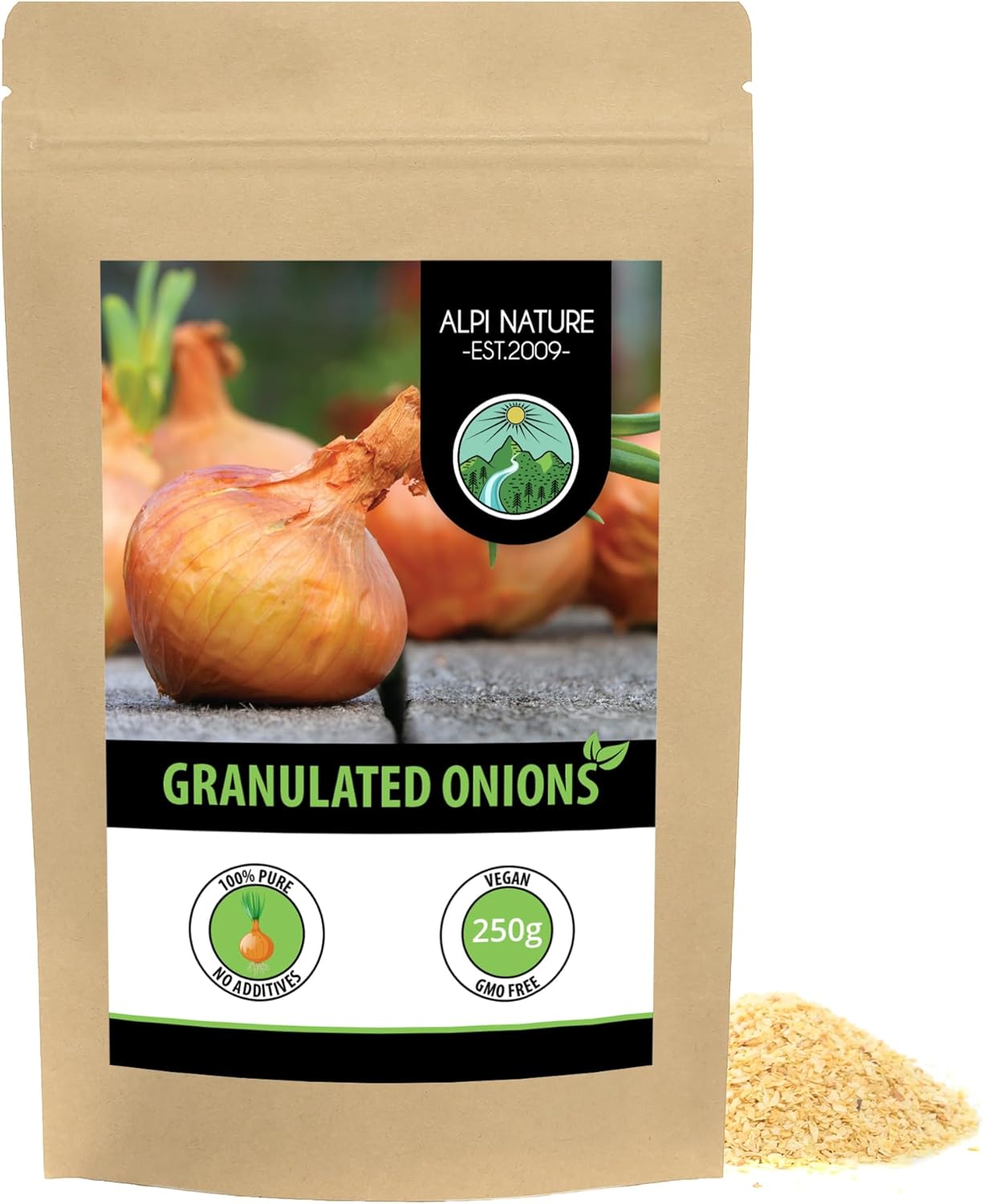 Granulated Onions (250g, 8.8 oz), Onion granules, Ground Onions, 100