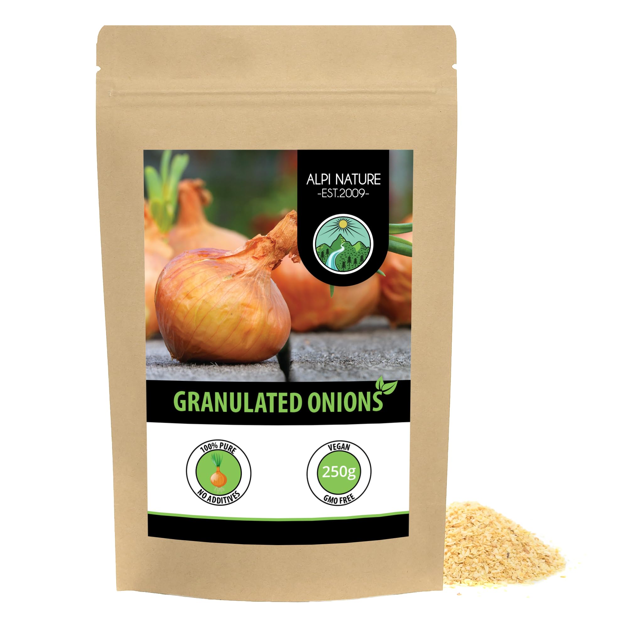 Alpi Nature Onion Granules 250g 8.8 oz, Granulated Onions, Minced Onion for Cooking