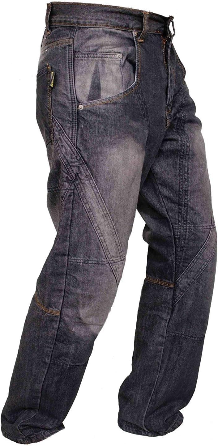Rider Protec® Motorcycle Pants for Men Reinforced Aramid Lining Motorbike Riding Protective Armoured Jeans Adventure